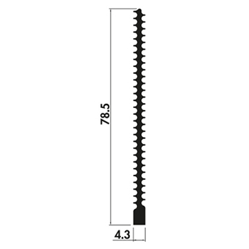 Brazed fins heatsink S78.5 Product Drawing