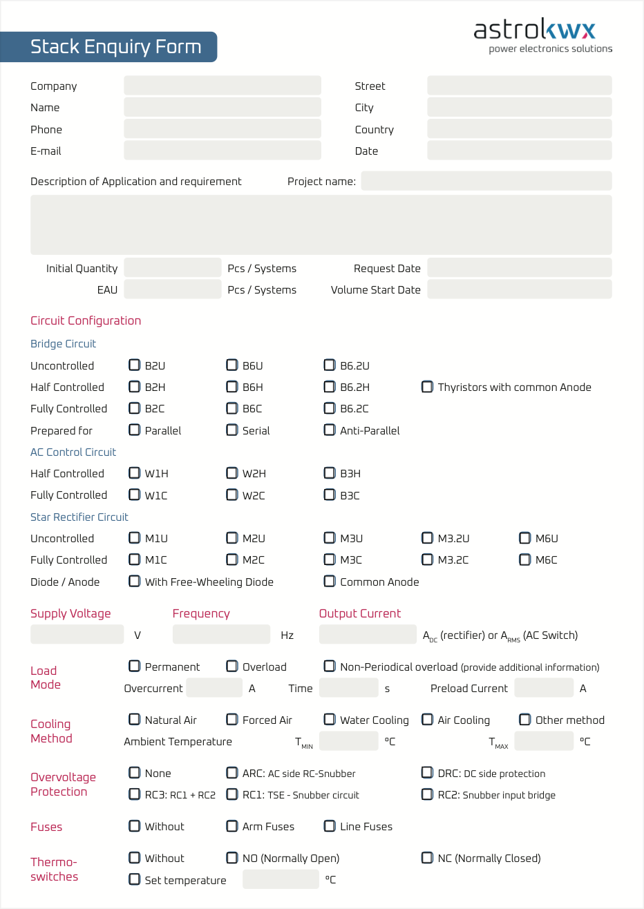 liquid cooled rectifier enquiry form