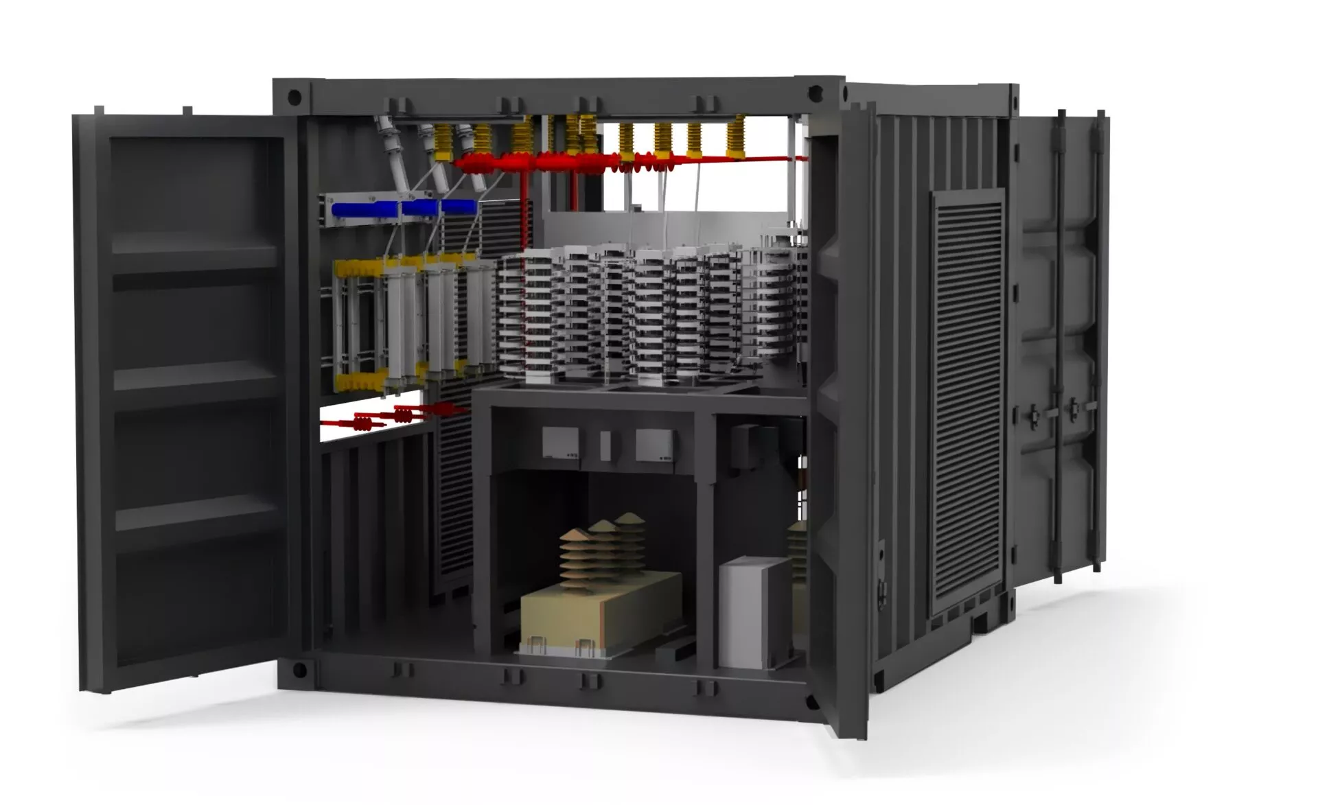 morEnergy ONIS 20kV mobile container system for medium-voltage network impedance measurements